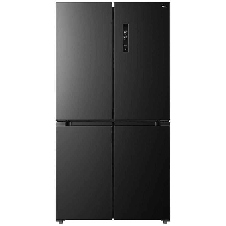TCL 596L Quad Door Fridge - Black, 5 Star Energy Rating, Metal Cooling - TRF590QB