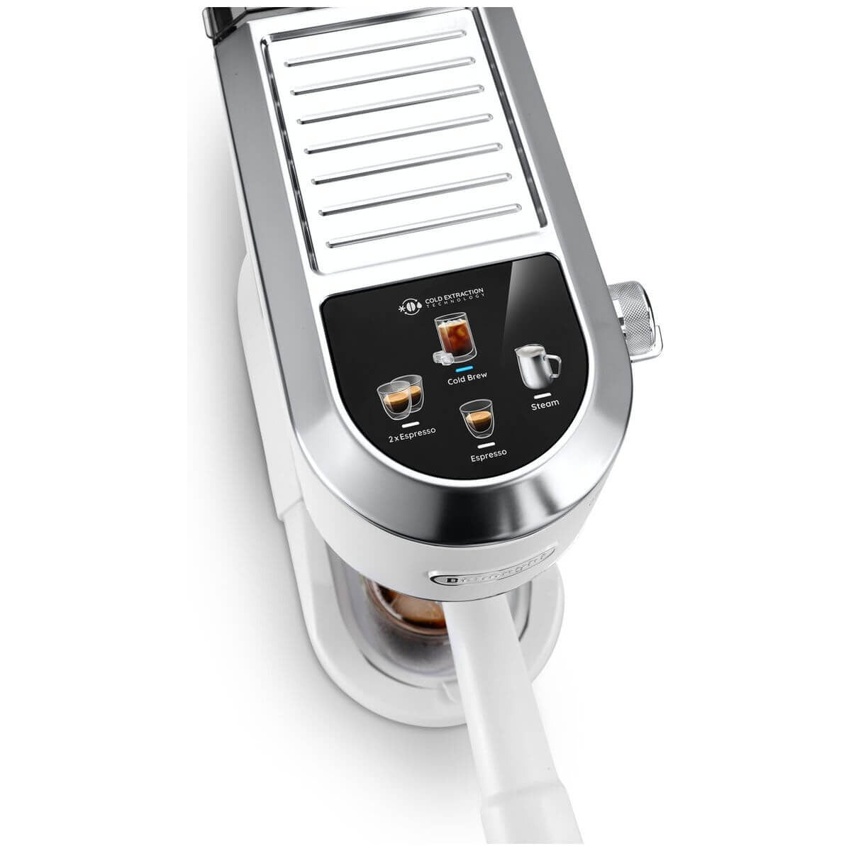 DeLonghi Dedica Duo Cold Brew Coffee Machine - 15 Bar Pump, Slim Full Metal Design, White - EC890WI