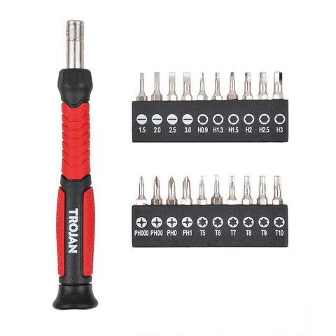Trojan 20 Piece Precision Screwdriver Set - 75mm x 150mm - Versatile Bits - SuperSaverAU - view 1