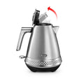 DeLonghi Diadema 1.7L Kettle - Platinum, Brushed Stainless Steel Body, 2400W - KBV2401M