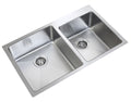 Artusi Oxford 1 and 3/4 Bowl Sink - AISI 304 Polished Stainless Steel - Made in Italy - OXFORD-L