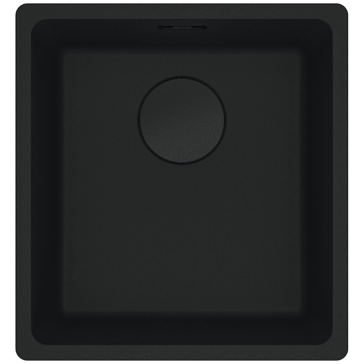 Franke Maris single bowl undermount sink - Fragranite in matt black - hidden overflow - MRG110-37MB-B