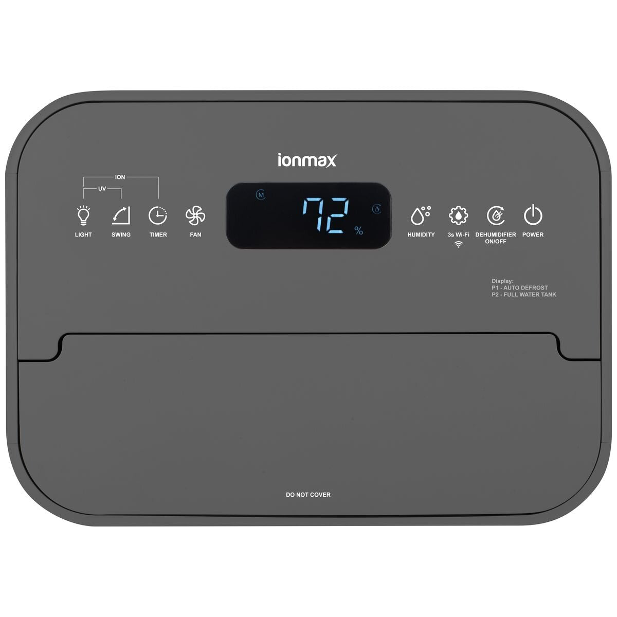 Ionmax Leone Pro 25L Compressor Dehumidifier &amp; Air Purifier - H13 HEPA, Wi-Fi, Dark Grey - ION626