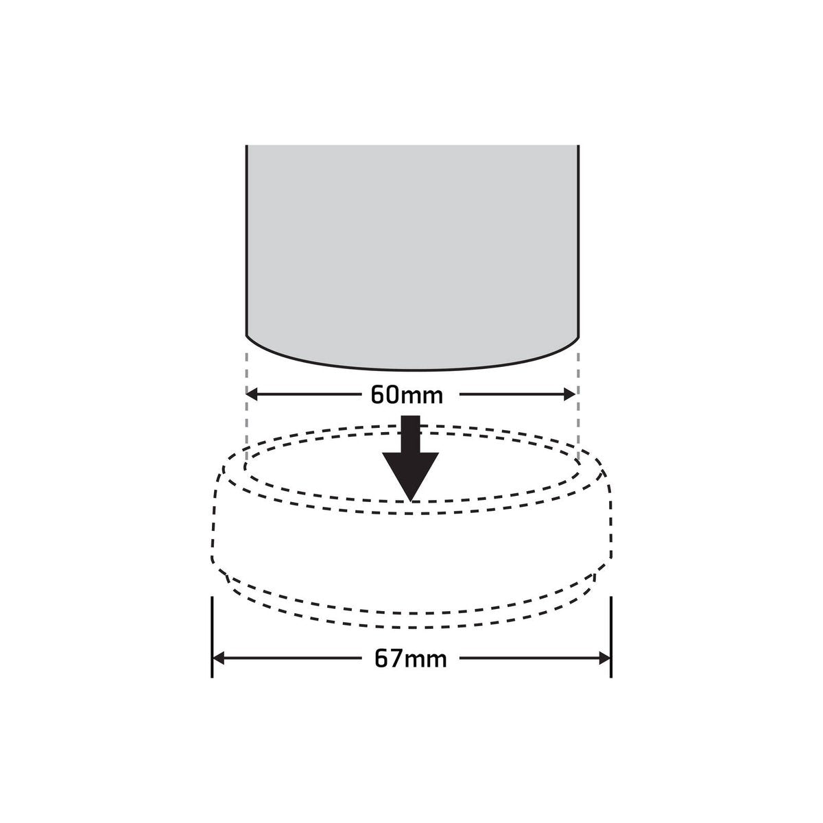 Surface Gard Non Slip Round Castor Cup 66mm Plastic 4 Piece - SuperSaverAU - view 3