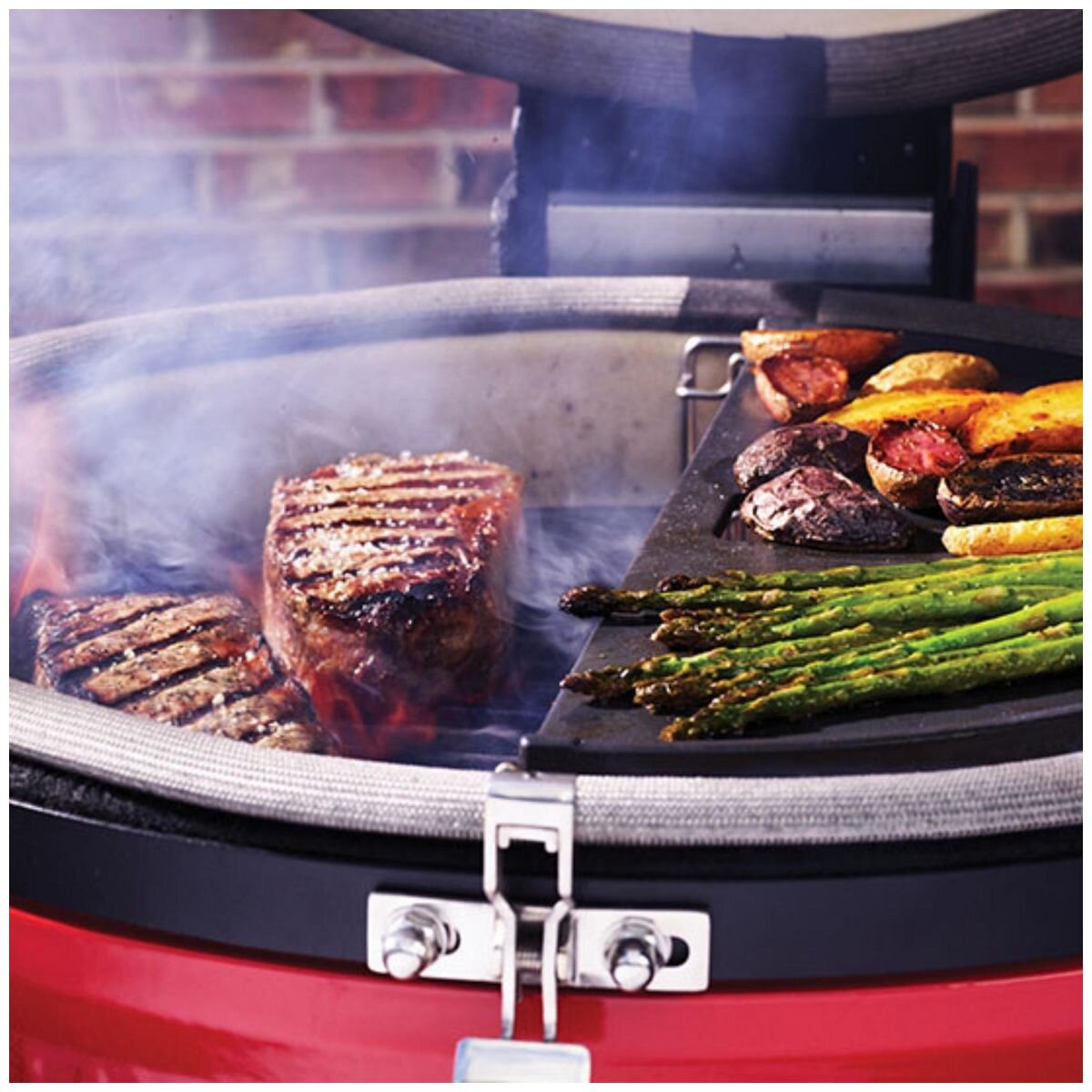 Kamado Joe Big Joe grill expander - Adds up to sixty percent more cooking area, dishwasher-safe - BJ-SCS