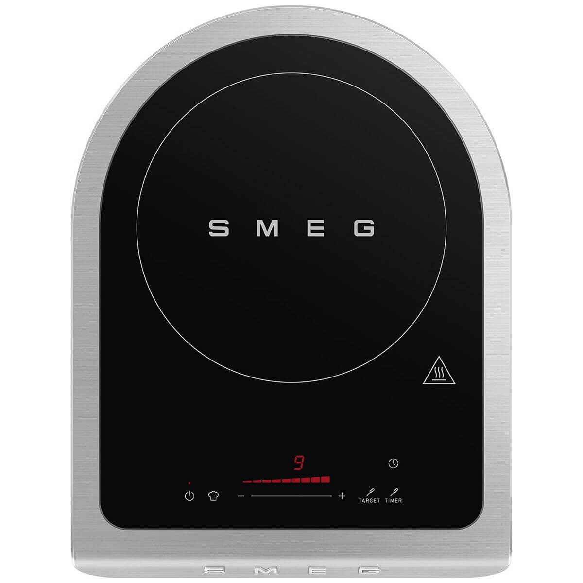 Smeg Portable Induction Hob - Temperature Probe, Nine Power Levels, Barbecue and Fry Programs - PIC01BLMAU