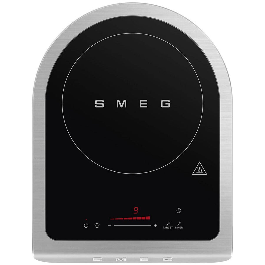 Smeg Portable Induction Hob - Temperature Probe, Nine Power Levels, Barbecue and Fry Programs - PIC01BLMAU