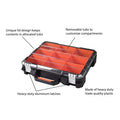 Tactix 9 Compartment Trade Quality Organiser Black & Orange Removable Tubs