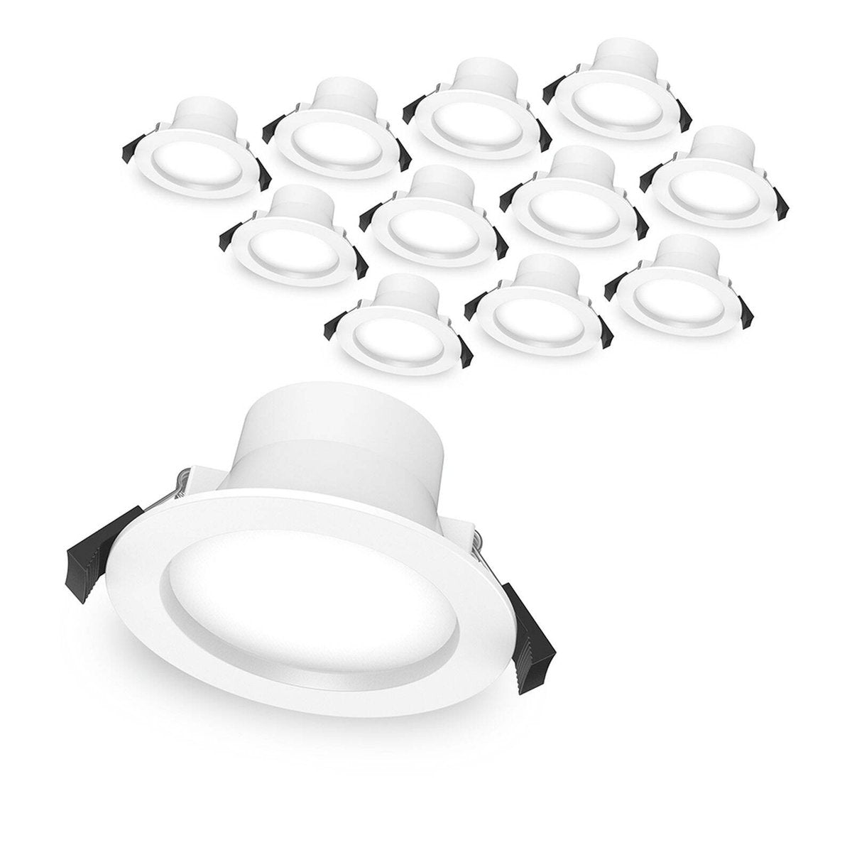 Click 8W Recessed CCT Downlight - 90mm - IP54 - 12 Pack - Water-Resistant - SuperSaverAU - view 1