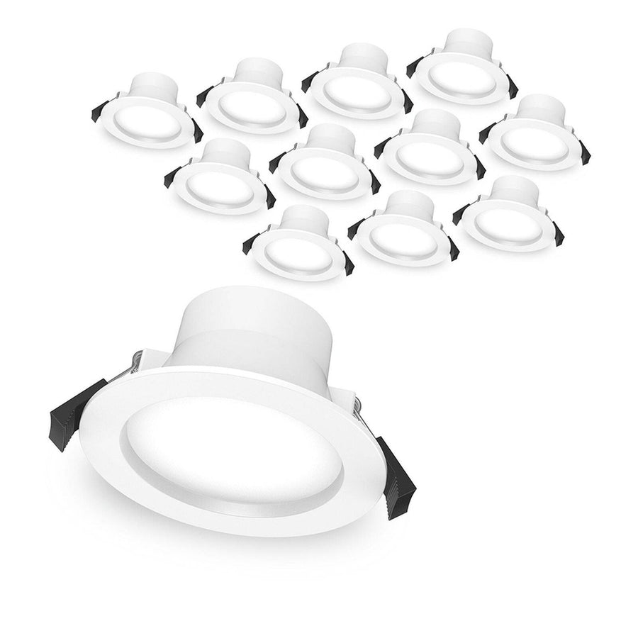 Click 8W Recessed CCT Downlight - 90mm - IP54 - 12 Pack - Water-Resistant - SuperSaverAU - view 1