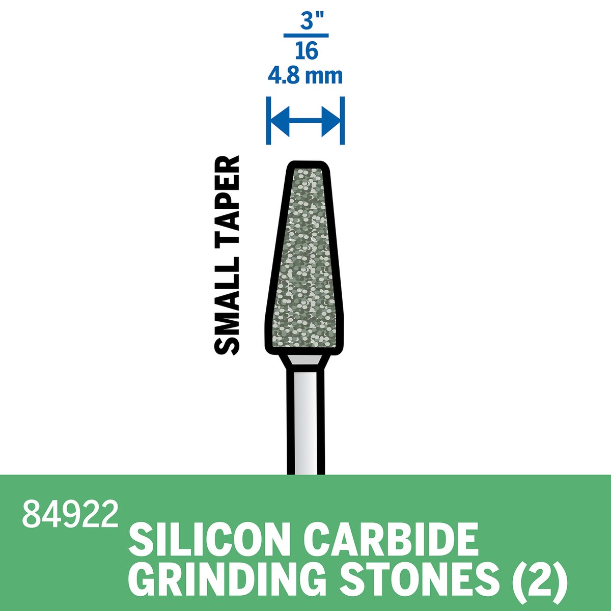 Dremel Silicon Carbide Grinding Stone 4.8mm 2 Pack Durable Accessory - SuperSaverAU - view 4