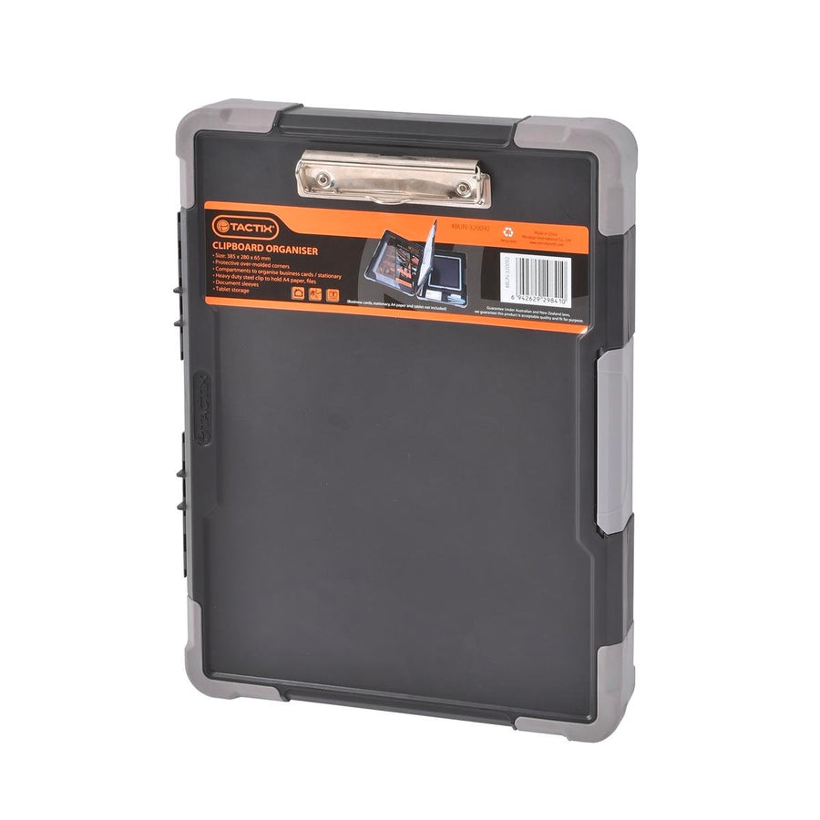 Tactix Clipboard Organiser - A4 Size - Polypropylene - Durable Storage - SuperSaverAU - view 1