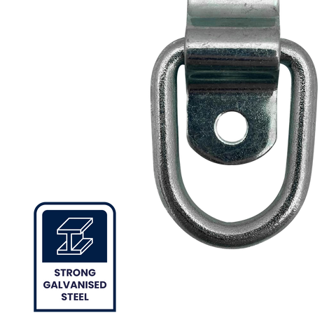 Grunt Galvanised D Ring Anchor Points with Bracket, Steel, 4 Pack