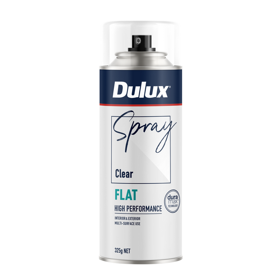 Dulux Spray Paint 325g Flat Clear - Fast-Drying - Self-Priming - 2.2 m²/L - SuperSaverAU - view 1