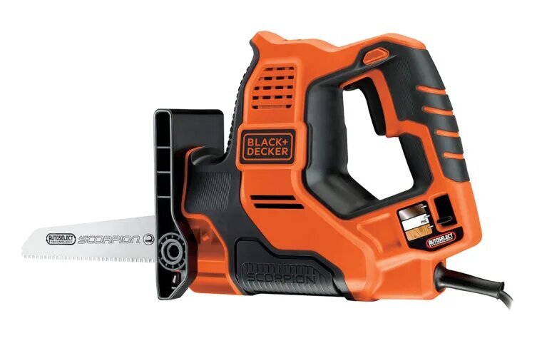 Black & Decker Scorpion Powered Hand Saw - Autoselect Technology, 3 Blades and Kit Box - RS890K-XE