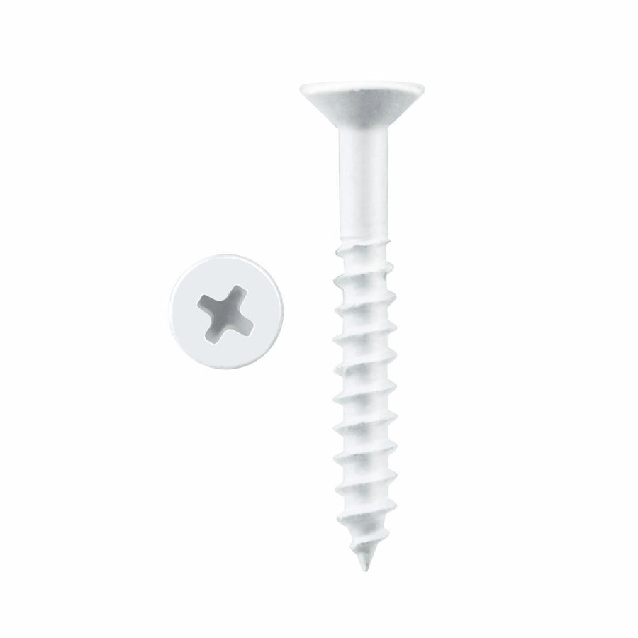 Pinnacle White Countersunk Timber Screw 5 x 50mm 20 Pack Durable - SuperSaverAU - view 1
