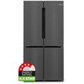 Bosch Series 6 605L French Door Fridge - Black Stainless Steel, Smart Home Compatible - KFN96AXEAA