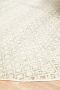 Rug Culture Evoke Large Round Rug 240x240cm - Grey Polypropylene - Power Loomed - EVO-265-GREY-240X240