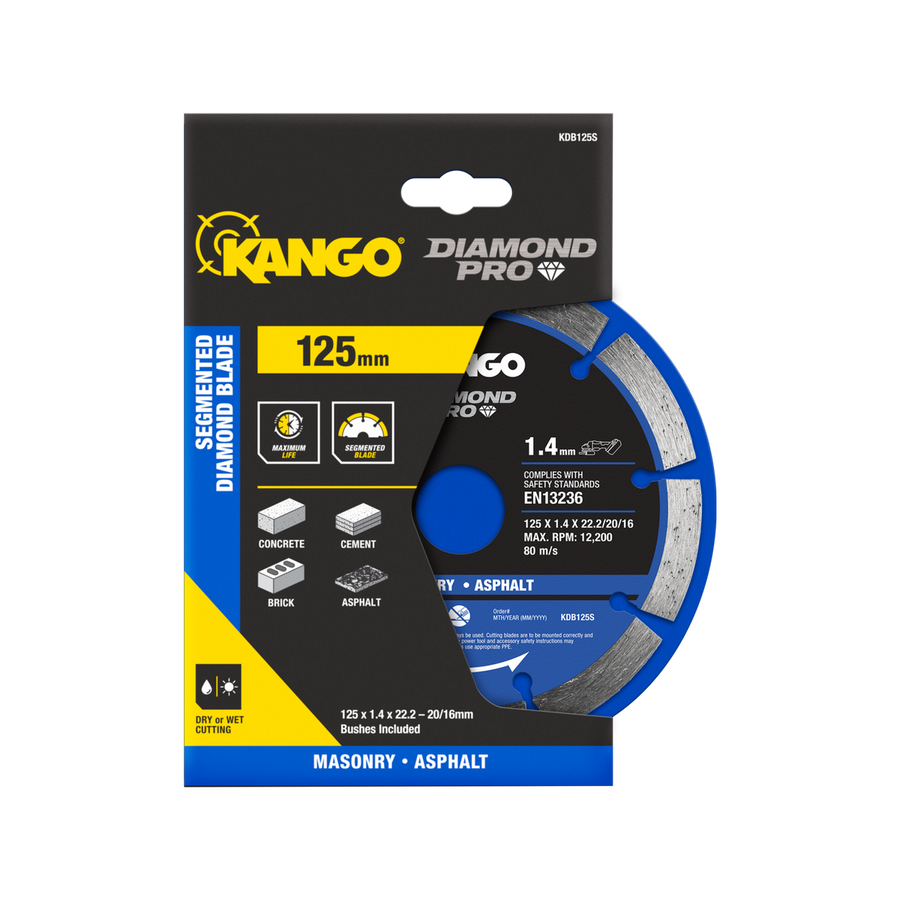 Kango Diamond Saw Blade - 125mm - Segmented - Dry Cutting - SuperSaverAU - view 1