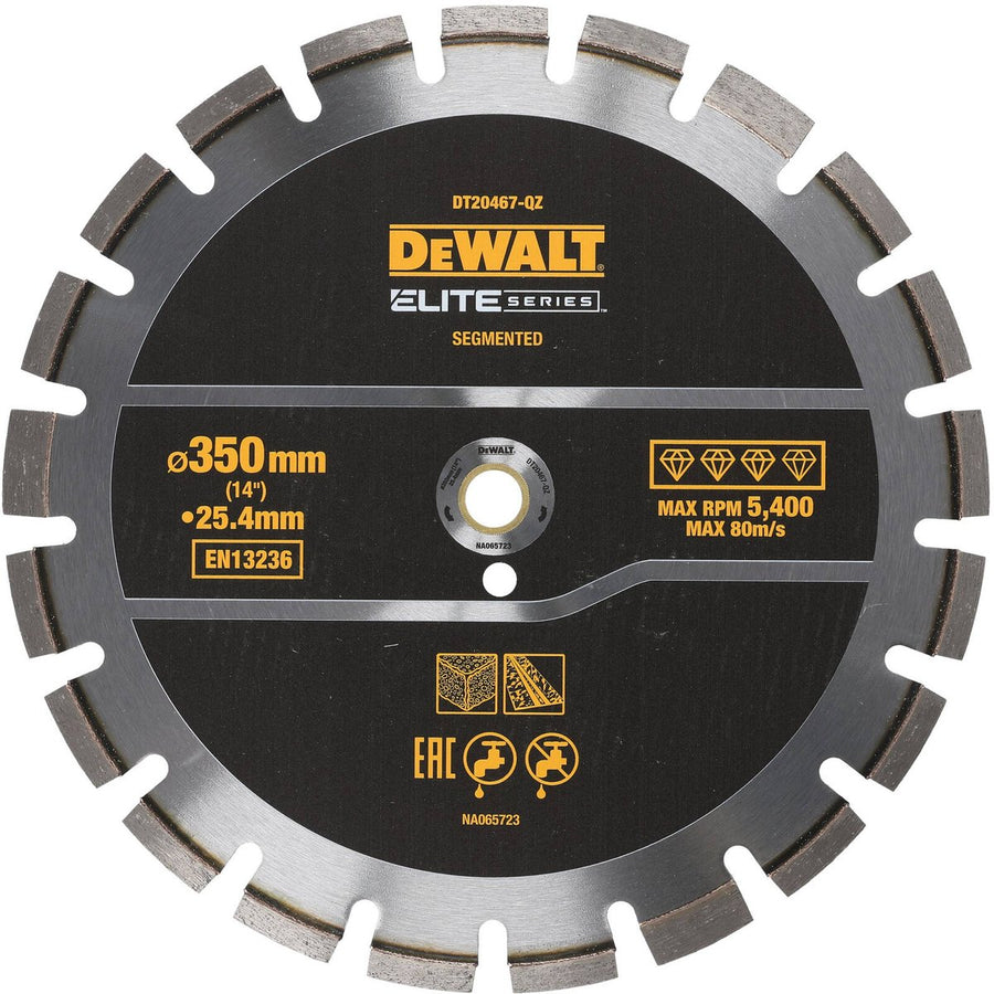 Dewalt Elite Asphalt Blade - 350mm - Segmented - Diamond - Durable - SuperSaverAU - view 1