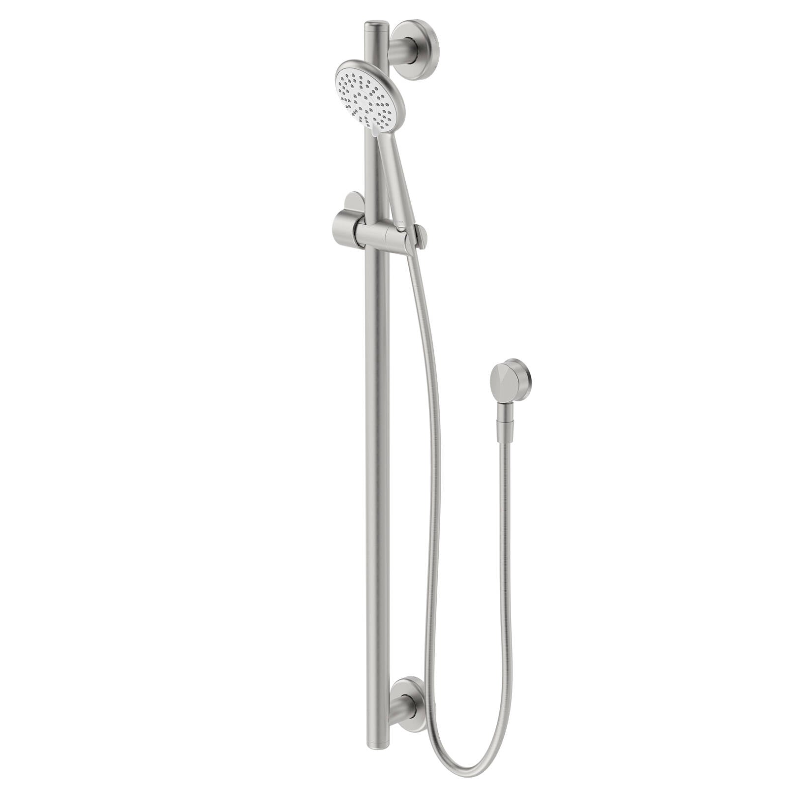 HomeCare by Caroma 900mm Brushed Nickel Rail Shower Set, 9L/min 3 Star WELS
