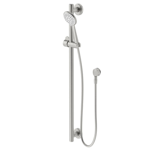 HomeCare by Caroma 900mm Brushed Nickel Rail Shower Set, 9L/min 3 Star WELS