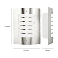 Brilliant Lighting Queenslander Curved Outdoor Wall Light E27 Stainless Steel Hardwired 17361/16