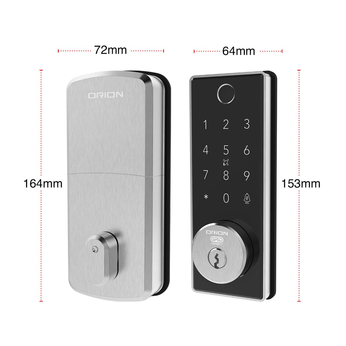 Orion Smart Wi-Fi Deadbolt Lock - 54mm - Zinc Alloy - Keyless Entry