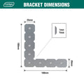 Carinya L-Shape Make A Bracket 100x100x25mm Galvanised Steel Customisable - SuperSaverAU - view 3