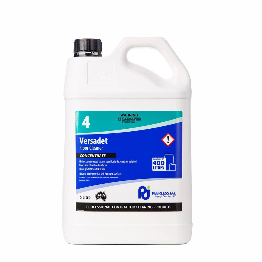 Peerless Jal Versadet Floor Cleaner 5L Liquid PH Neutral Streak Free - SuperSaverAU - view 1