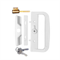 Rolltrak White Sliding Patio Door Keyed Lock Set, Powder Coated Alloy