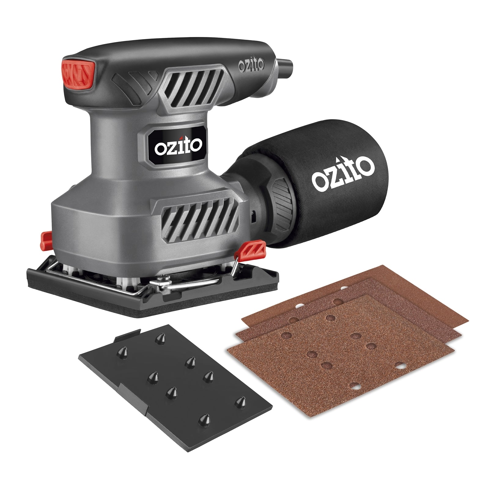 Ozito 1/4 Sheet Orbital Sander QSS-1000 - 13000rpm with Dust Bag