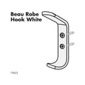 Adoored Double White Beau Deco Hook - 100mm Aluminium - Durable Design - SuperSaverAU - view 2