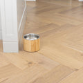 Baxter Bone Medium Bamboo Stainless Steel Elevated Pet Bowl 0.8L Non-Slip