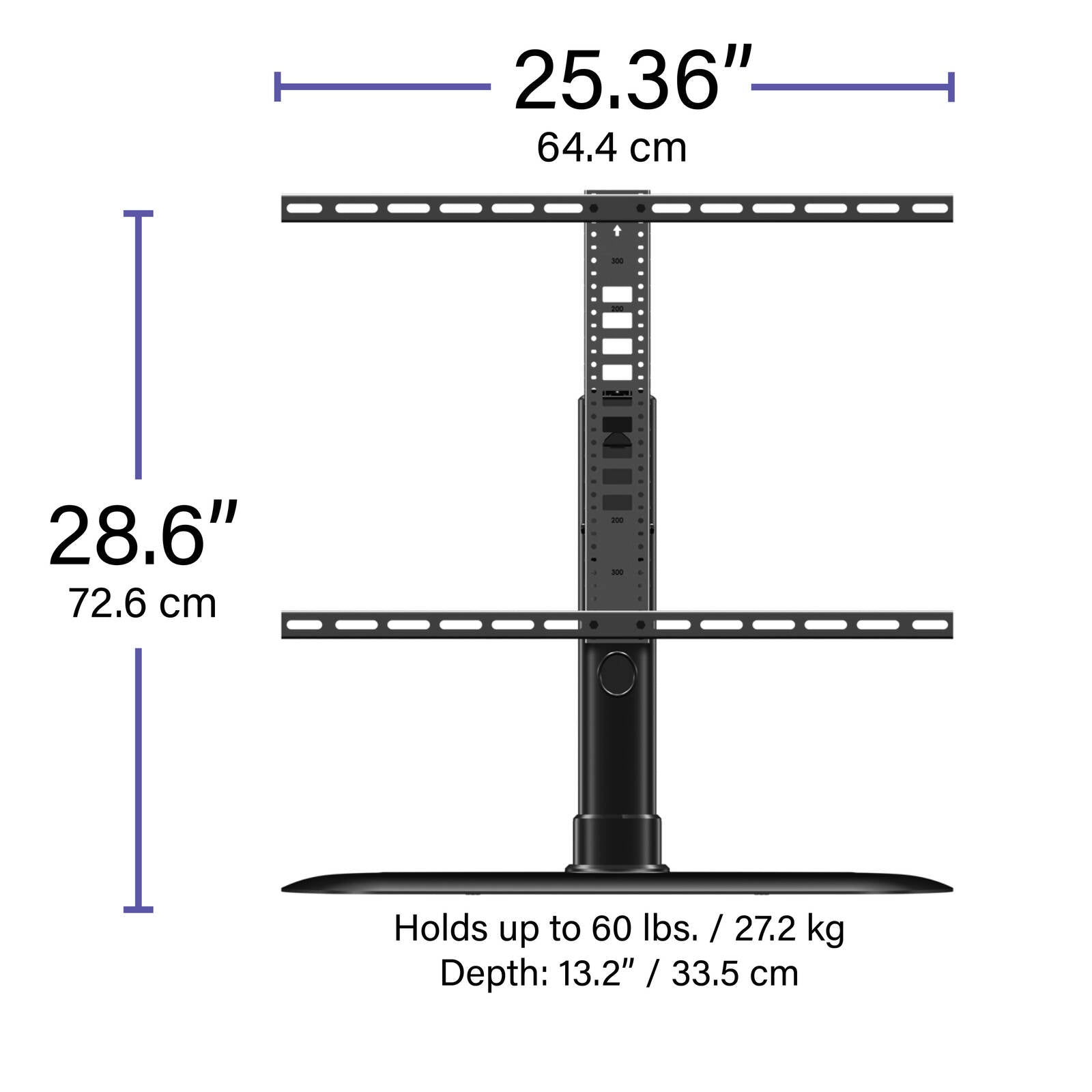 Sanus 32-65" Swivel TV Base, Fits Most Flat Panel TVs, Hardware Included