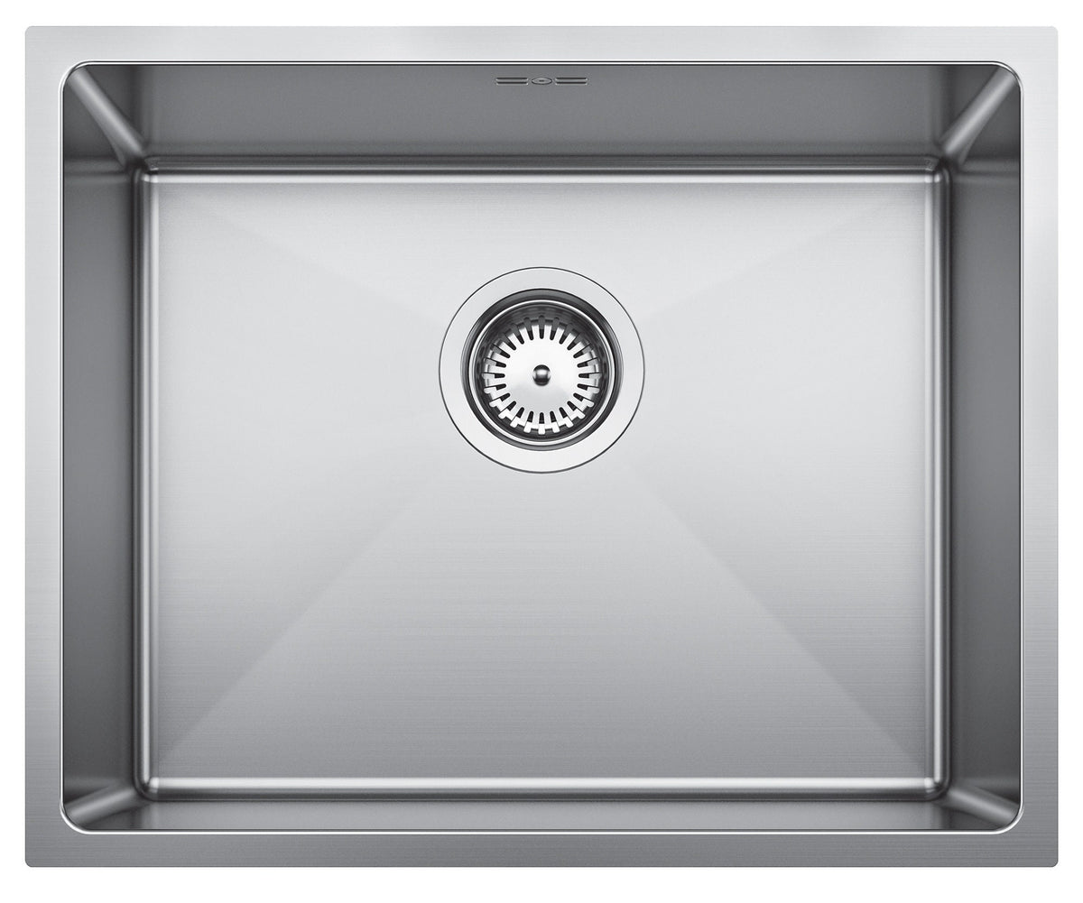 Blanco single bowl undermount sink - 18/10 surgical grade stainless steel, 40L bowl - QUATR15500IUK5