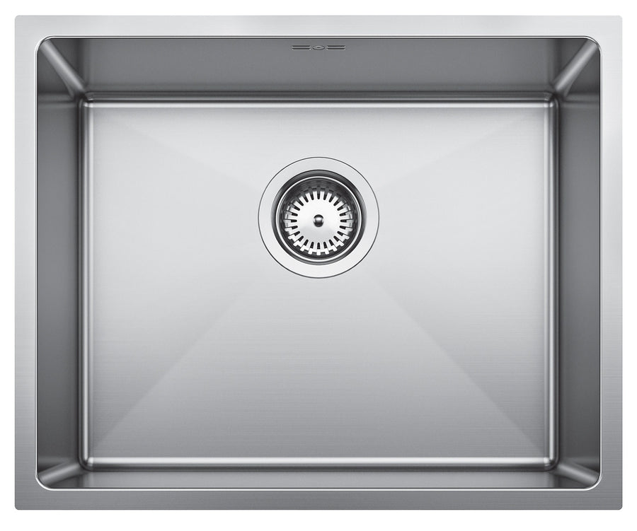 Blanco single bowl undermount sink - 18/10 surgical grade stainless steel, 40L bowl - QUATR15500IUK5