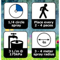 Pope Professional Pop-Up Sprinkler - 50mm - ABS Plastic - ¼ Circle - SuperSaverAU - view 2