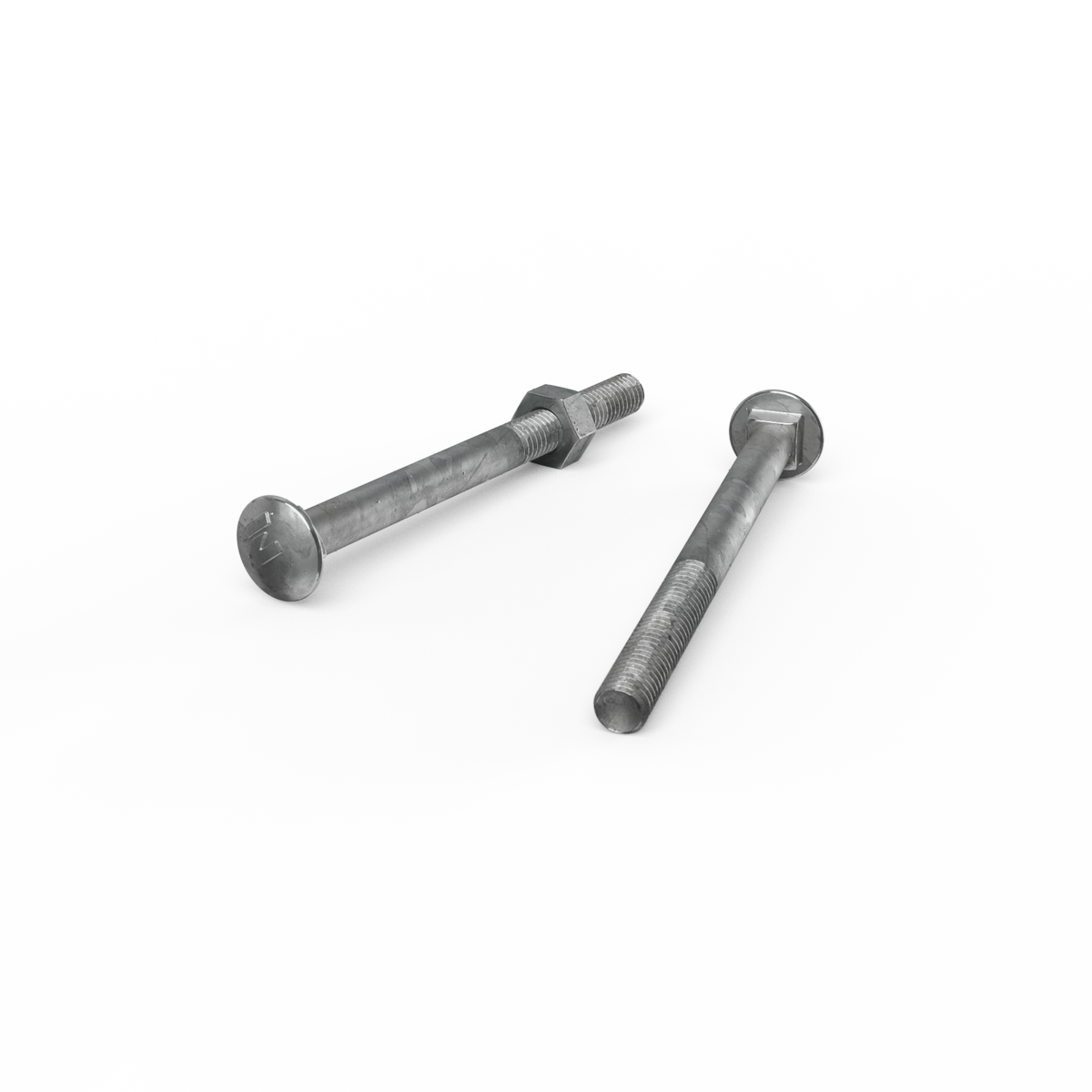 Zenith Hot Dip Galvanised M6 x 75mm Cup Head Bolts Nuts 25 Pack - SuperSaverAU - view 2