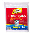 Mr Clean Tough Bags, Large, White Polypropylene Garbage Bags