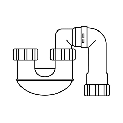 Caroma 50mm White Plastic Combination Short Leg S and P Trap