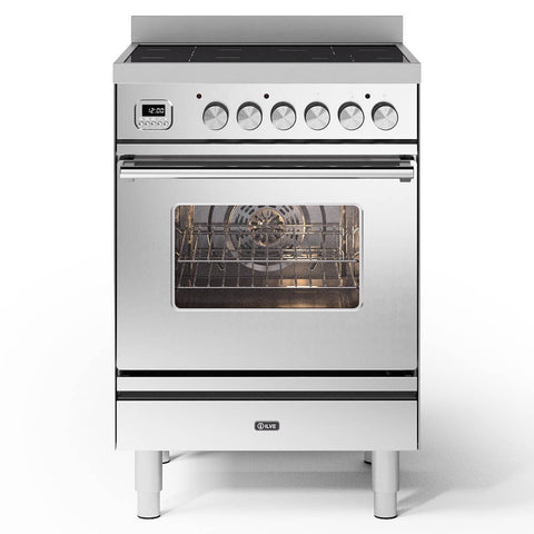 ILVE 60cm Professional Plus Induction Freestanding Oven - 65L, 15 Functions, Stainless Steel - PI064WE3SS