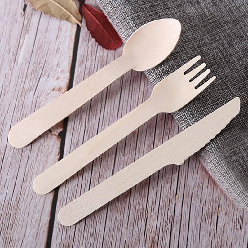 Eco-Friendly Wooden Disposable Forks, Pack of 1000 - 16 cm Fork - view 5