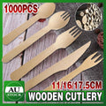 Eco-Friendly Wooden Disposable Teaspoons, Pack of 1000 - 11 cm Teaspoon - view 2
