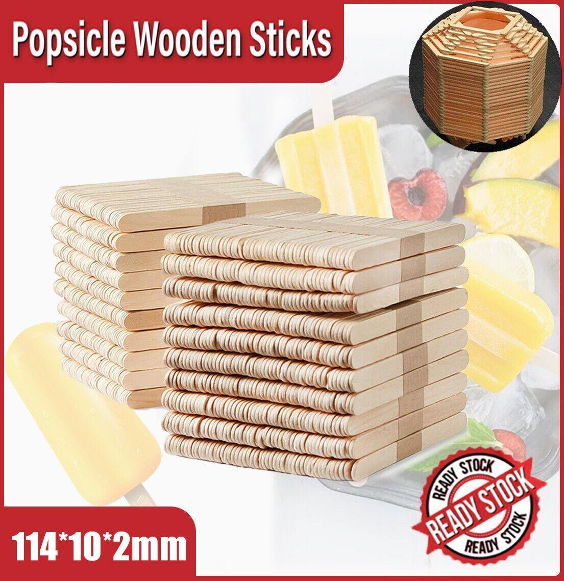 Eco Natural Wooden Craft Sticks Paddle Pop Stirrers - Pack of 30 - view 2