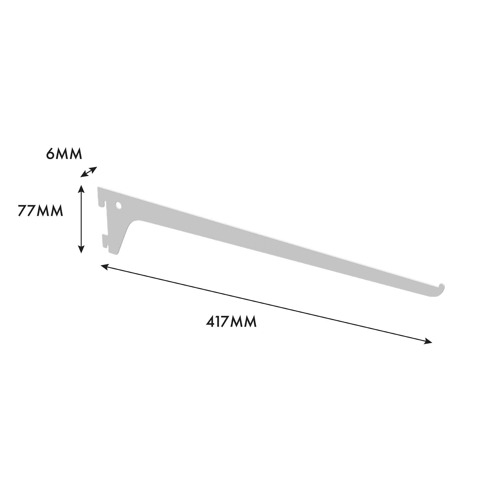 Flexi Storage Home Solutions 400mm White Steel Single Slot Shelf Bracket