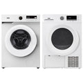 Mykin 8kg Front Load Washer and 10kg Heat Pump Dryer Package - White - Not Stackable - MFLW800WMHPD1000W