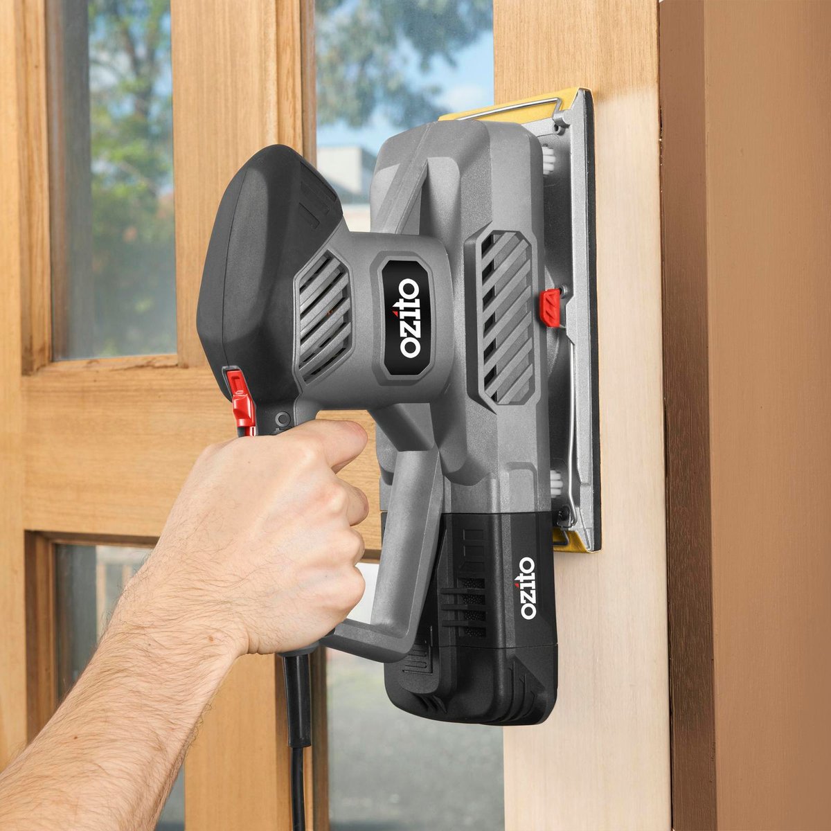 Ozito 350W 1/2 Sheet Orbital Sander - Plastic - 2.05kg - Comfortable Grip - SuperSaverAU - view 3
