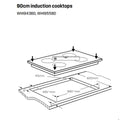 Westinghouse 90cm Five Zone Induction Cooktop with Hob2Hood - Bridge Zone, MaxiZone, BoilProtect - WHI955BD