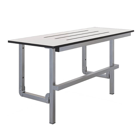 Metlam Phenolic Accessible Folding Shower Seat with Handle - Stainless Steel, Lockable Legs - ML995_PH